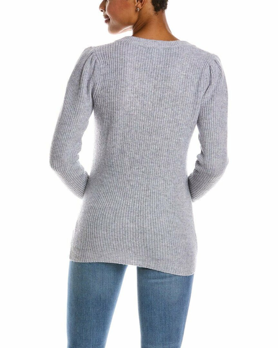 * Women Qi Cashmere Puff Sleeve Wool & Cashmere-Blend Sweater | Sweaters