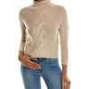 * Women Qi Cashmere Cable Mock Neck Wool & Cashmere-Blend Sweater | Sweaters