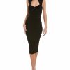 * Women Herve Leger Mixed Rib Midi Dress | Dresses