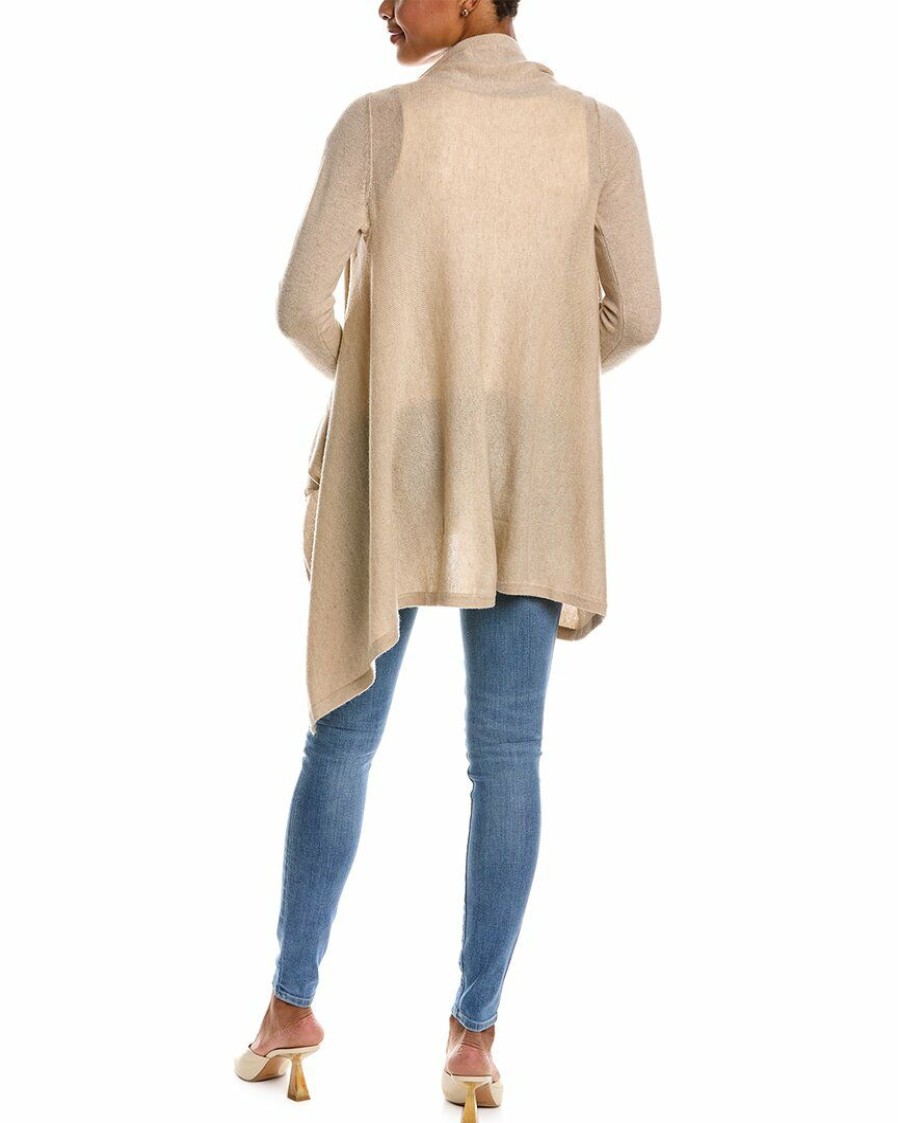 * Women Qi Cashmere Jersey Waterfall Wool & Cashmere-Blend Cardigan | Sweaters