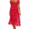 * Women Ml Monique Lhuillier Off-The-Shoulder Midi Dress | Dresses