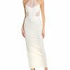 * Herve Leger Women Herve Leger Lace Texture Sheer Halter Gown | Dresses