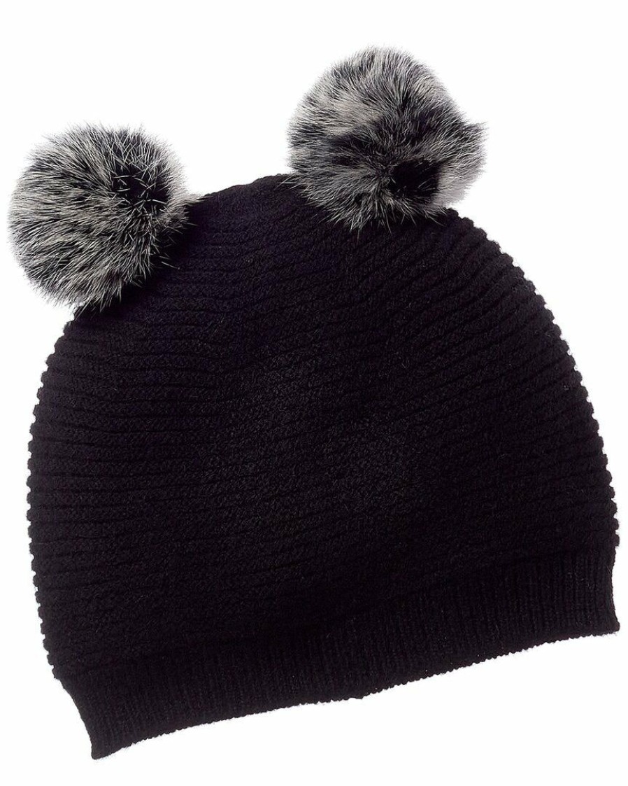 * Women Qi Cashmere Double Pom Beanie | Headwear