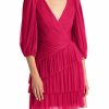 * Ml Monique Lhuillier Womens Mesh Mini Cocktail And Party Dress | Dresses