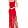 * Women Herve Leger Banded Fringe Gown | Dresses