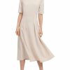 * Maggy London Womens Pintuck Mid Calf Shift Dress | Dresses