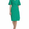 * Maggy London Womens Textured Knee Length Wrap Dress | Dresses