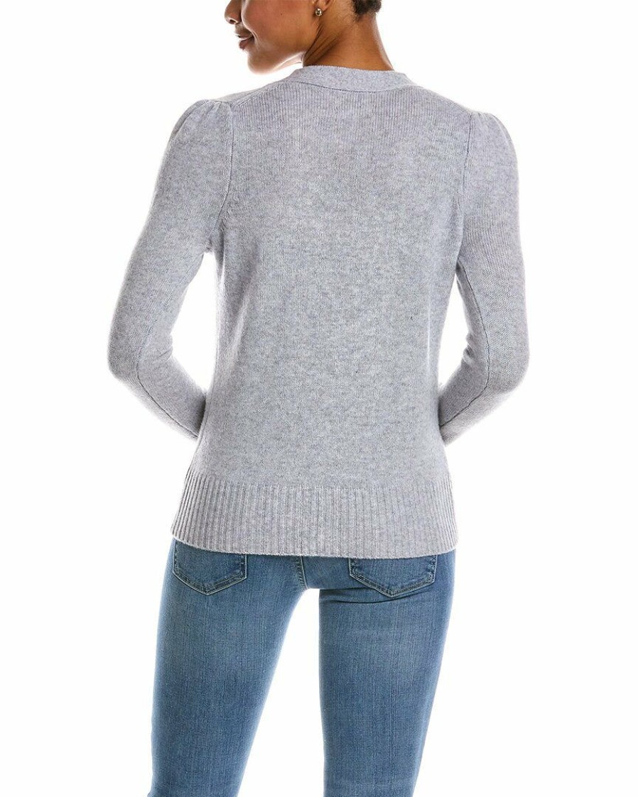 * Women Qi Cashmere Puff Sleeve Cashmere Cardigan | Sweaters