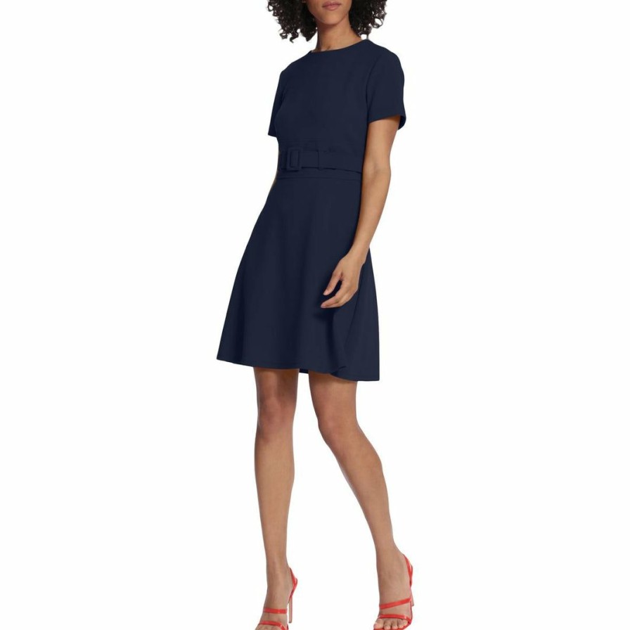 * Maggy London Womens Hidden Pockets Knee Length Fit & Flare Dress | Dresses