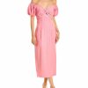 * Women Ml Monique Lhuillier Off-Shoulder Midi Dress | Dresses