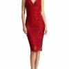 * Ml Monique Lhuillier Womens Lace Sleeveless Cocktail And Party Dress | Dresses