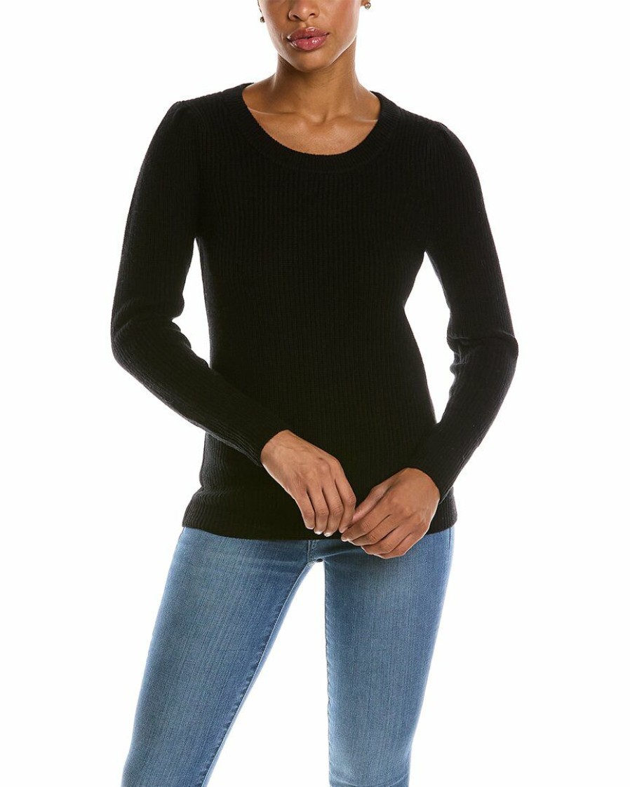 * Women Qi Cashmere Puff Sleeve Wool & Cashmere-Blend Sweater | Sweaters