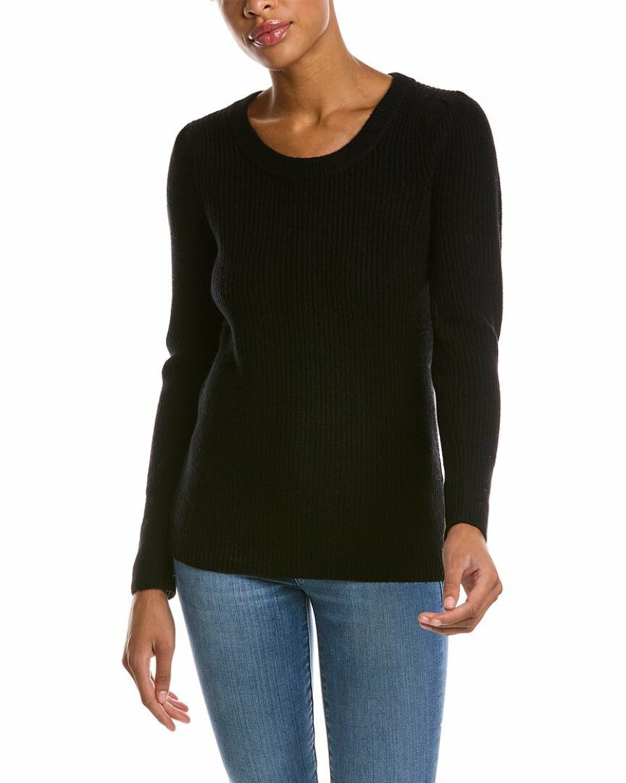 * Women Qi Cashmere Puff Sleeve Wool & Cashmere-Blend Sweater | Sweaters