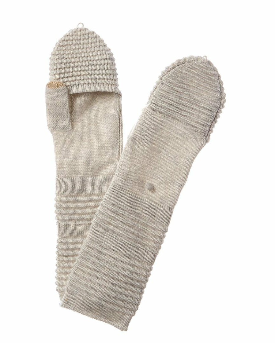 * Women Qi Cashmere Textured Long Pop Top Cashmere Gloves | Gloves